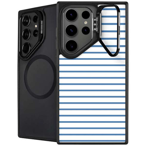 Blue and White Stripes Galaxy Cases